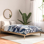 Watercolor branches - indigo Comforter Gallery Image 2