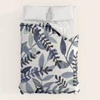 Watercolor branches - indigo Comforter Gallery Image 6