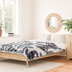 Watercolor branches - indigo Duvet Cover Gallery Image 2