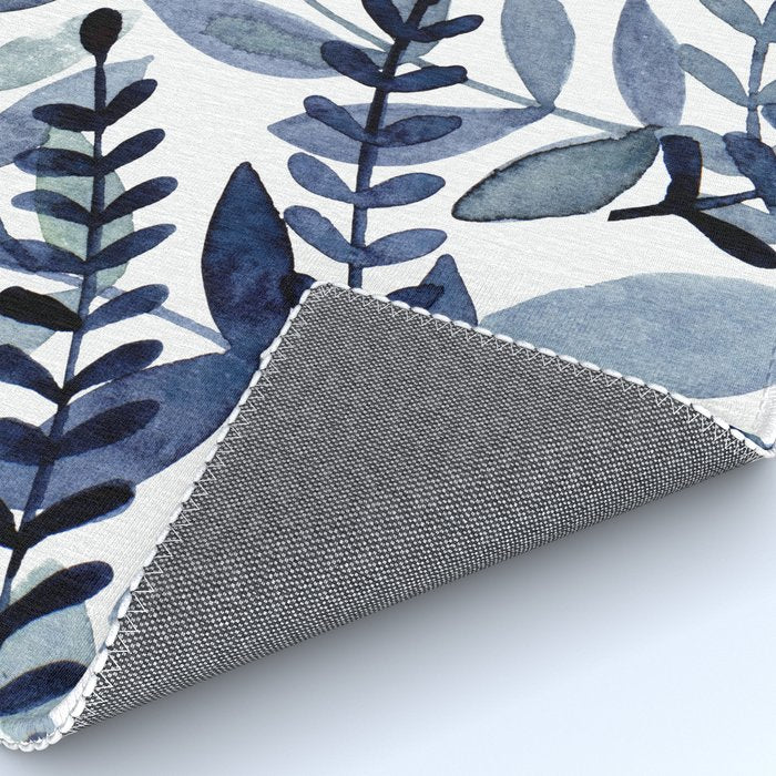 Watercolor branches - indigo Rug Gallery Image 4
