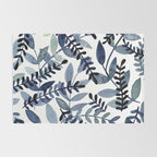 Watercolor branches - indigo Rug Gallery Image 2