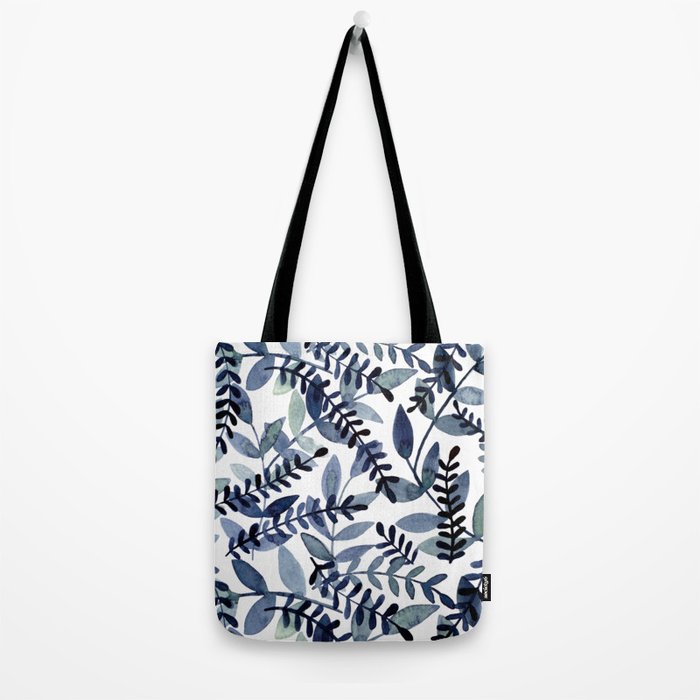 Watercolor branches - indigo Tote Bag Gallery Image 2