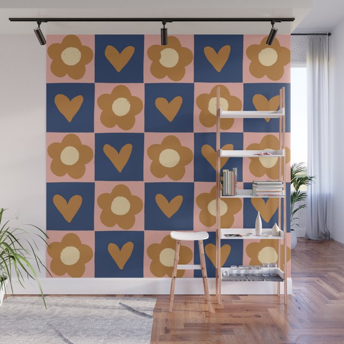 Brown and pink Wall Mural Gallery Image 1
