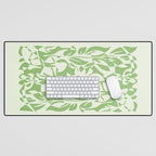 Floral Pattern: Forest Green Edition Desk Mat Gallery Image 1