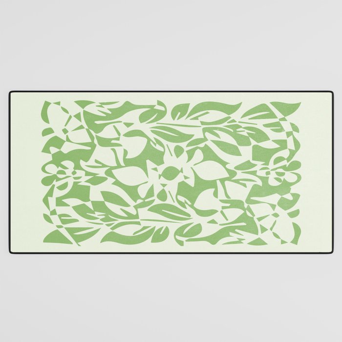 Floral Pattern: Forest Green Edition Desk Mat Gallery Image 3