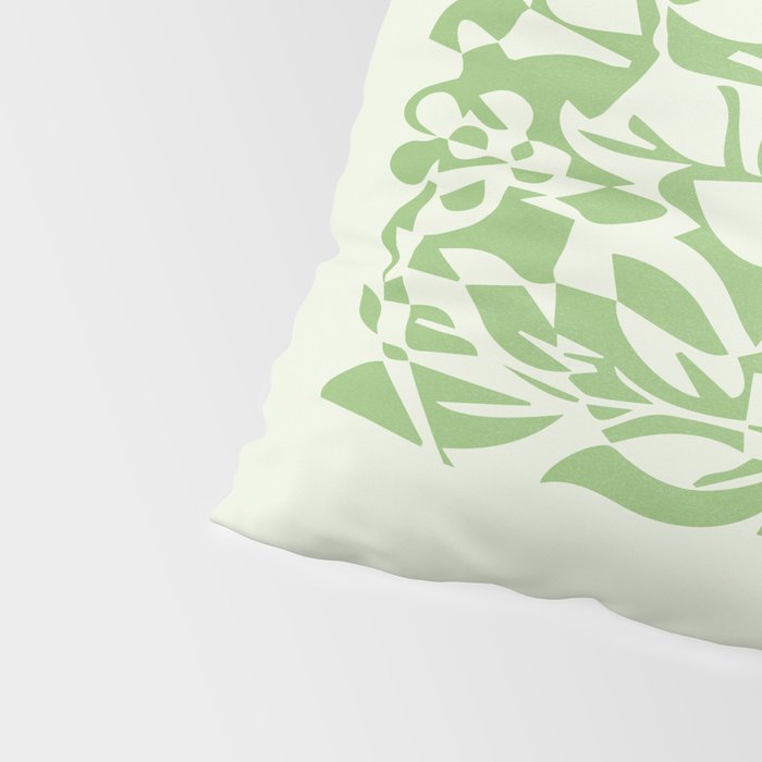 Floral Pattern: Forest Green Edition Pillow Sham Gallery Image 4