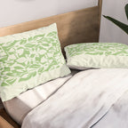 Floral Pattern: Forest Green Edition Pillow Sham Gallery Image 2