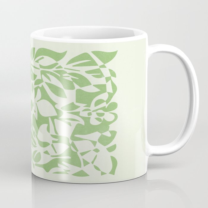Floral Pattern: Forest Green Edition Coffee Mug Gallery Image 1