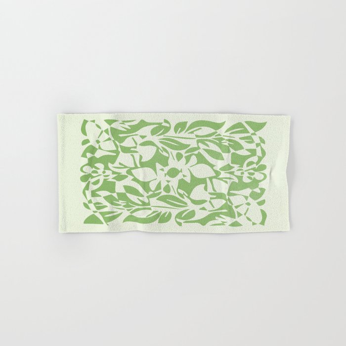 Floral Pattern: Forest Green Edition Bath Towel Gallery Image 1