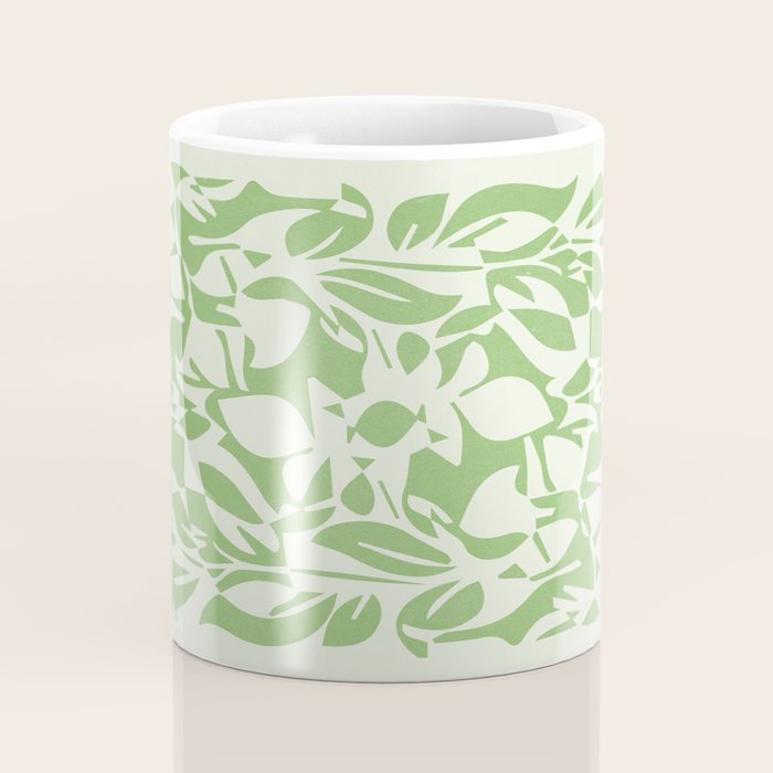 Floral Pattern: Forest Green Edition Coffee Mug Gallery Image 4
