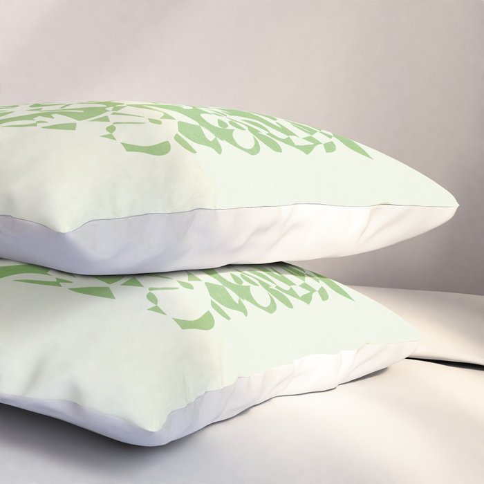 Floral Pattern: Forest Green Edition Pillow Sham Gallery Image 3