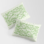 Floral Pattern: Forest Green Edition Pillow Sham Gallery Image 3