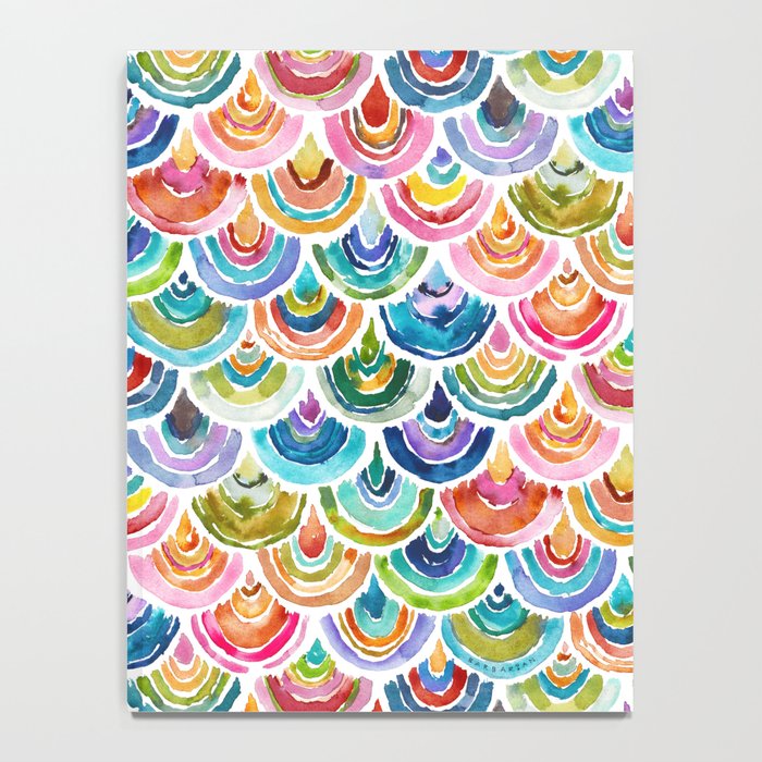 STRANGEBOW Rainbow Bold Colorful Scallop Notebook Gallery Image 4