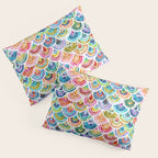 STRANGEBOW Rainbow Bold Colorful Scallop Pillow Sham Gallery Image 3