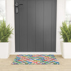 STRANGEBOW Rainbow Bold Colorful Scallop Welcome Mat Gallery Image 3