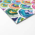 STRANGEBOW Rainbow Bold Colorful Scallop Welcome Mat Gallery Image 2