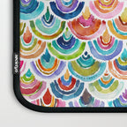 STRANGEBOW Rainbow Bold Colorful Scallop Laptop Sleeve Gallery Image 3