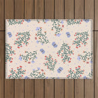 Sweet Floral Outdoor Rug Gallery Image 1