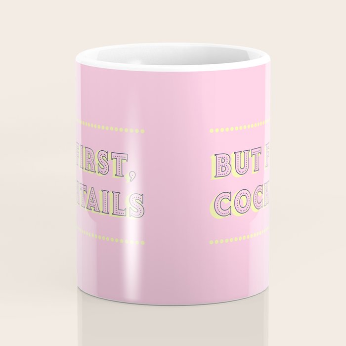 Pastel Pink Party Cocktails Coffee Mug Gallery Image 4