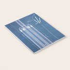 SpaceX Falcon Heavy Spacecraft NASA Rocket Blueprint in High Resolution (light blue) Notebook Gallery Image 3