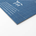SpaceX Falcon Heavy Spacecraft NASA Rocket Blueprint in High Resolution (light blue) Welcome Mat Gallery Image 2