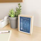 SpaceX Falcon Heavy Spacecraft NASA Rocket Blueprint in High Resolution (light blue) Mini Art Print Gallery Image 2