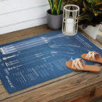 SpaceX Falcon Heavy Spacecraft NASA Rocket Blueprint in High Resolution (light blue) Outdoor Rug Gallery Image 2