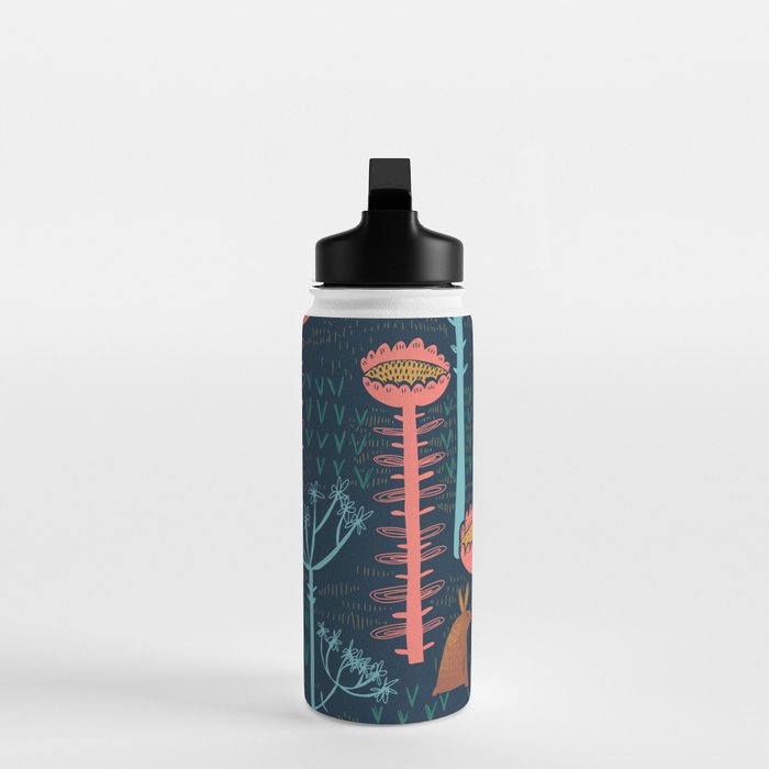 Block print bunny Water Bottle Gallery Image 3