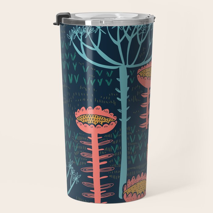 Block print bunny Travel Mug Gallery Image 3