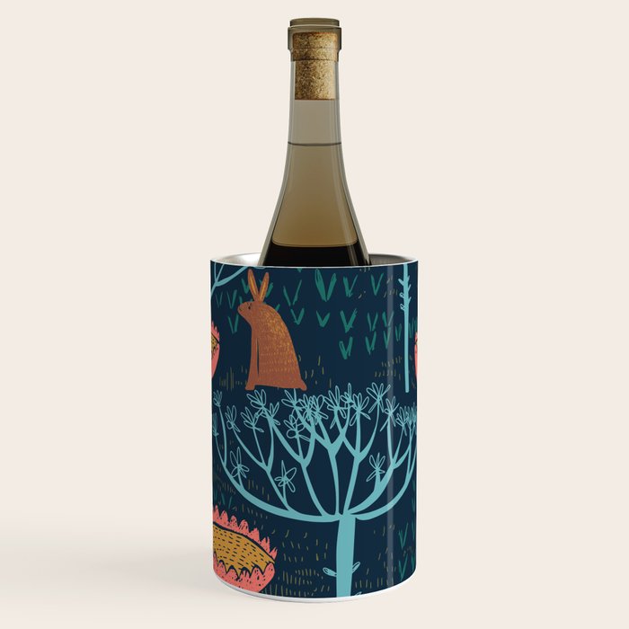 Block print bunny Wine Chiller Gallery Image 3