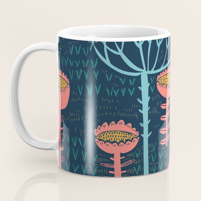 Block print bunny Coffee Mug Gallery Image 3