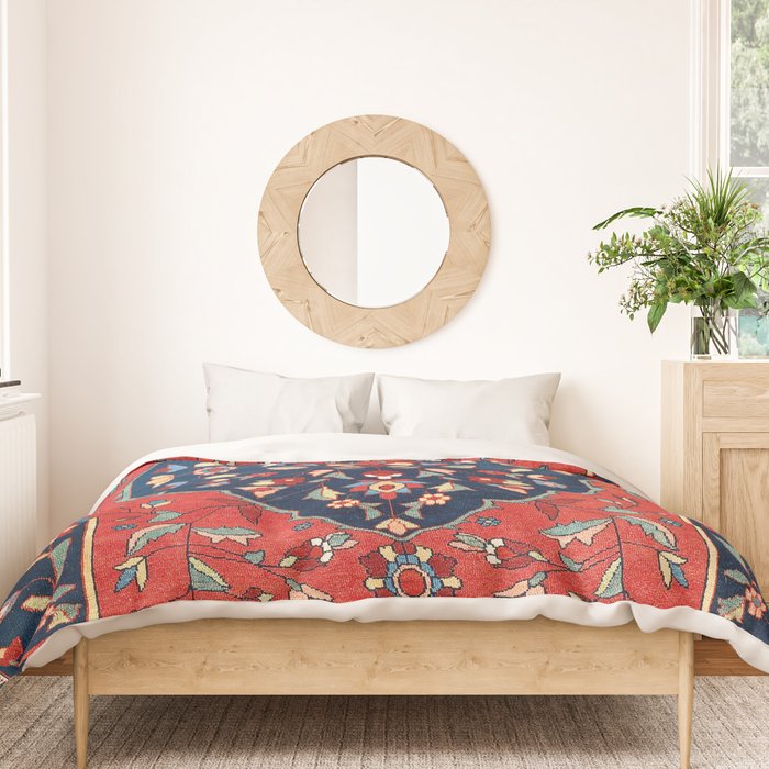 Sarough Farahan Arak West Persian Rug Print Duvet Cover Gallery Image 3