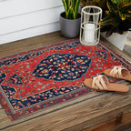 Sarough Farahan Arak West Persian Rug Print Outdoor Rug Gallery Image 2