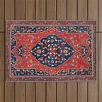 Sarough Farahan Arak West Persian Rug Print Outdoor Rug Gallery Image 1