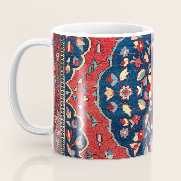 Sarough Farahan Arak West Persian Rug Print Coffee Mug Gallery Image 3