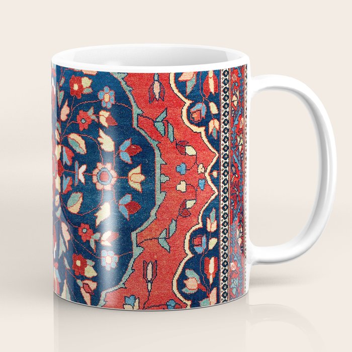 Sarough Farahan Arak West Persian Rug Print Coffee Mug Gallery Image 1