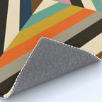 Mid Century Geometric Pattern Technicolor Diamond  Rug Gallery Image 4