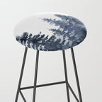 Blue Forest, Abstract Watercolor Stool Gallery Image 2