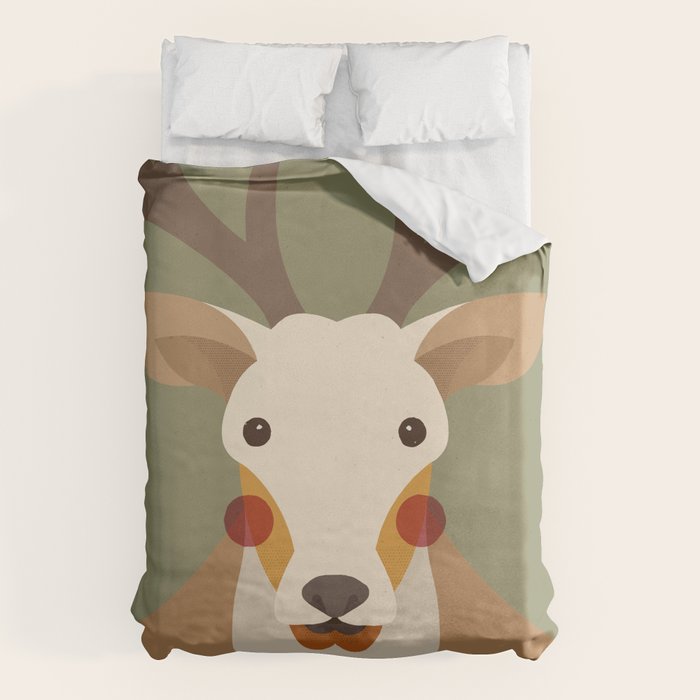 Red Deer Animal Portrait Duvet Cover Gallery Image 6