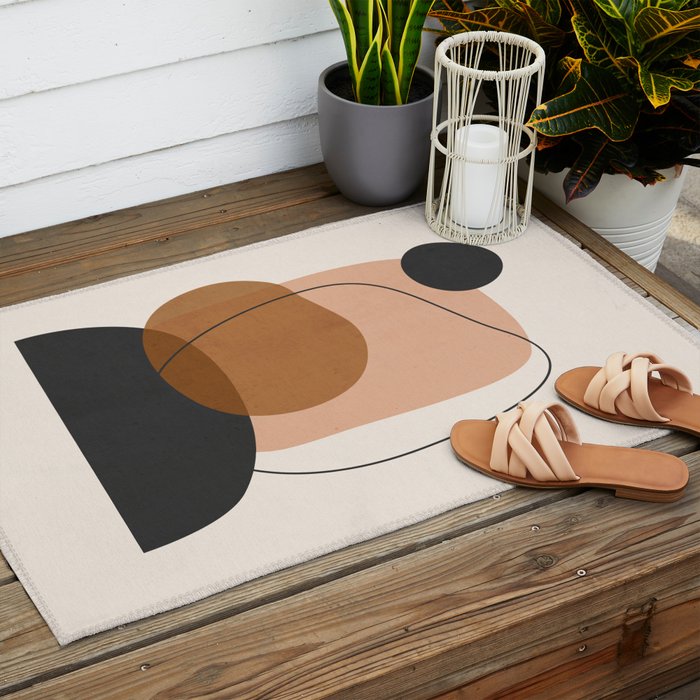 Minimal Abstract Art 12 Outdoor Rug Gallery Image 2