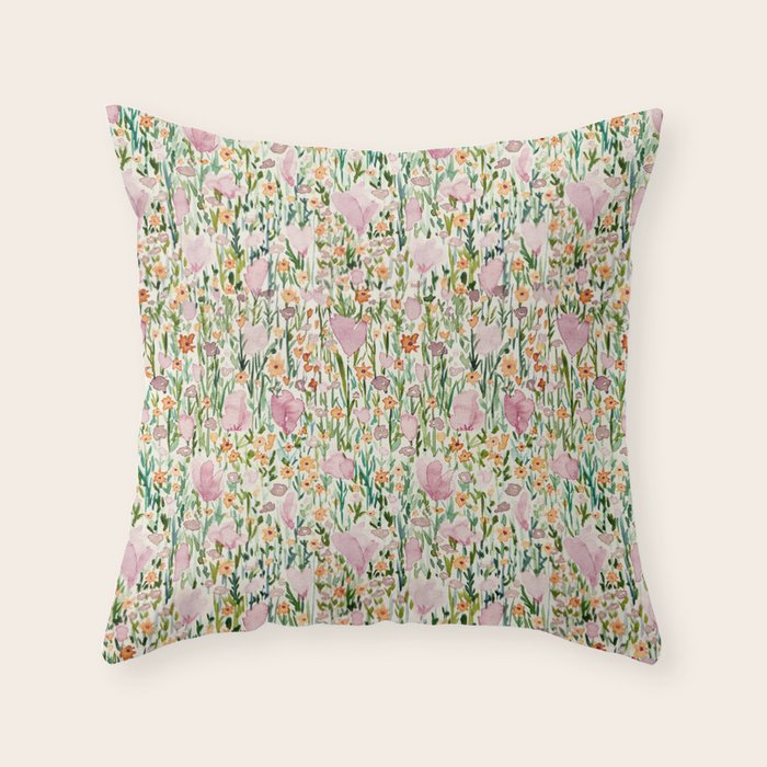 Spring Meadow Throw Pillow Gallery Image 1