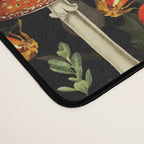 Vintage Dark Red Mushrooms And Poppies Botanical Midnight Garden Desk Mat Gallery Image 4
