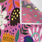 Summer Tropical Pattern Bird Flowers Wall Tapestry Gallery Image 3