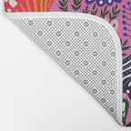 Summer Tropical Pattern Bird Flowers Bath Mat Gallery Image 2