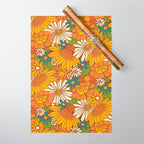 70s Retro Floral Wrapping Paper Gallery Image 1