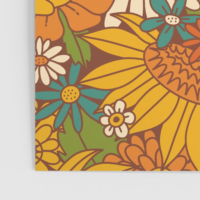70s Retro Floral Poster Gallery Image 3