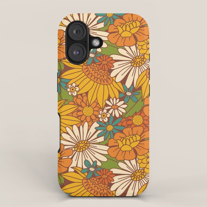 70s Retro Floral iPhone Case Gallery Image 1