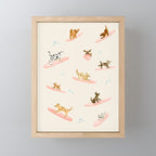 Dogs Surfing Mini Art Print Gallery Image 1
