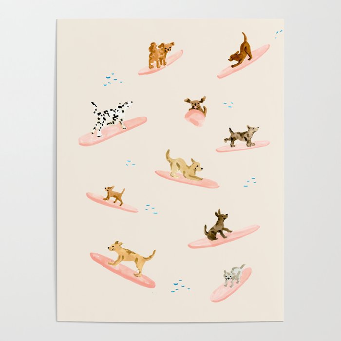 Dogs Surfing Poster Gallery Image 4