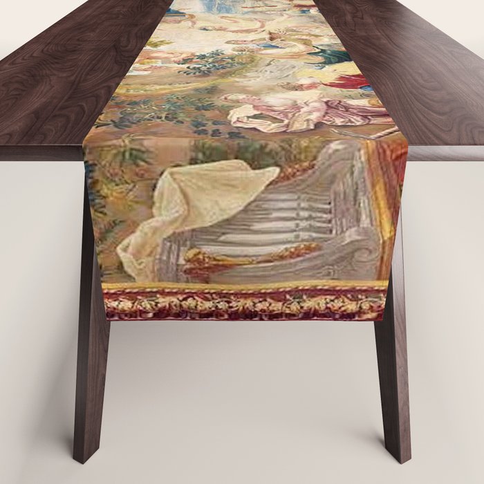Antique Brussels Tapestry 18th Century The Wedding of Psyche  Table Runner Gallery Image 1